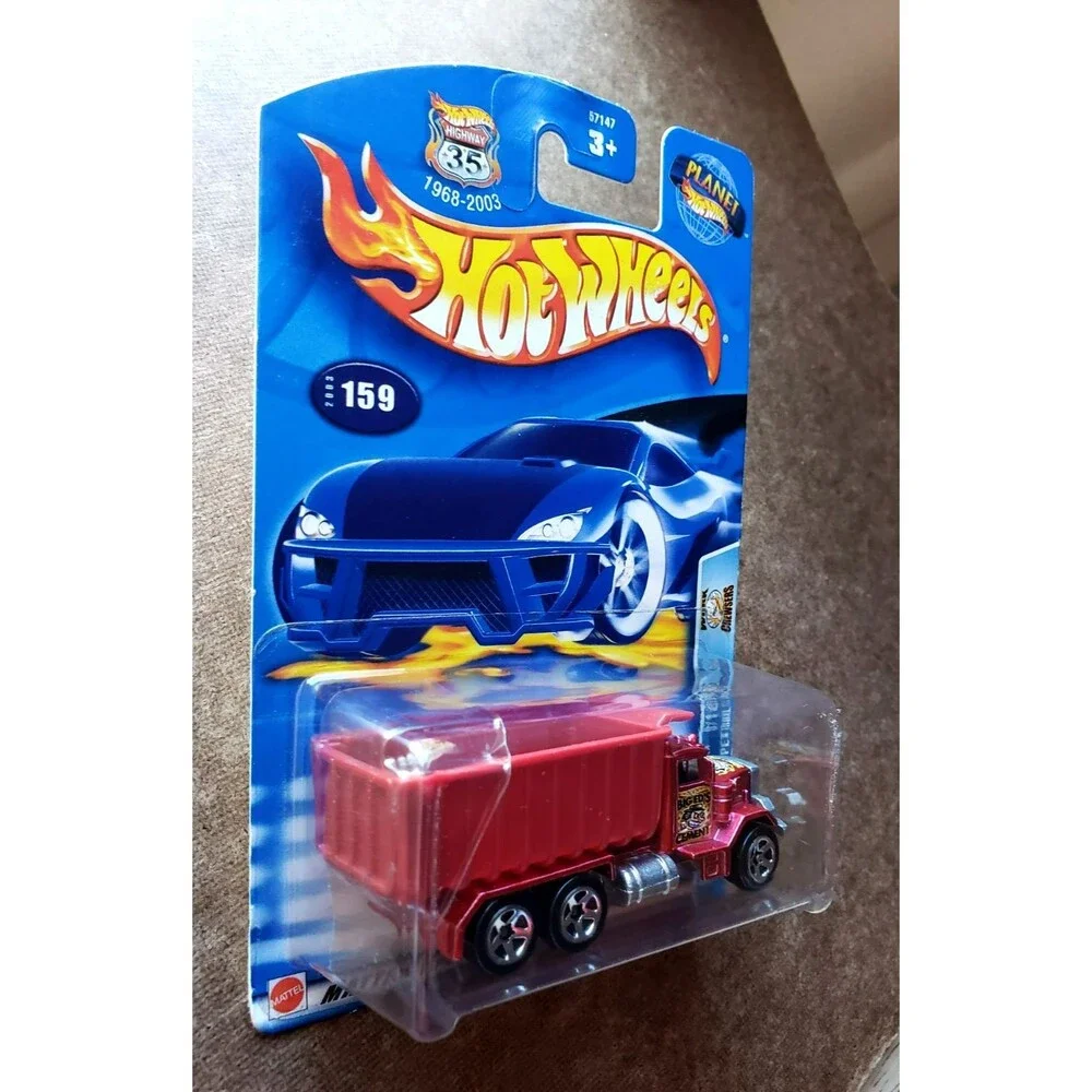 2003 Hot Wheels PETERBILT DUMP TRUCK Red #159 WORK CREWSERS 5/10 ZAMAC Big Ed's